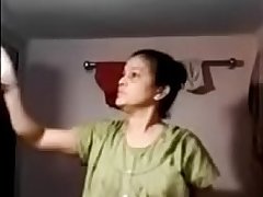 Indian aunty change her clothes on hidden cam