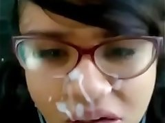 Indian getting cum on face